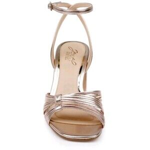 Jewel Badgley Mischka Michelle Ankle Strap Rose Gold Sandals S 9 Wedding & Prom